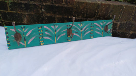 Annie Sloan Hooks Contemporary Painted Shabby Chic Coat Hooks Quality Iron Hooks Bespoke Hand Painted.