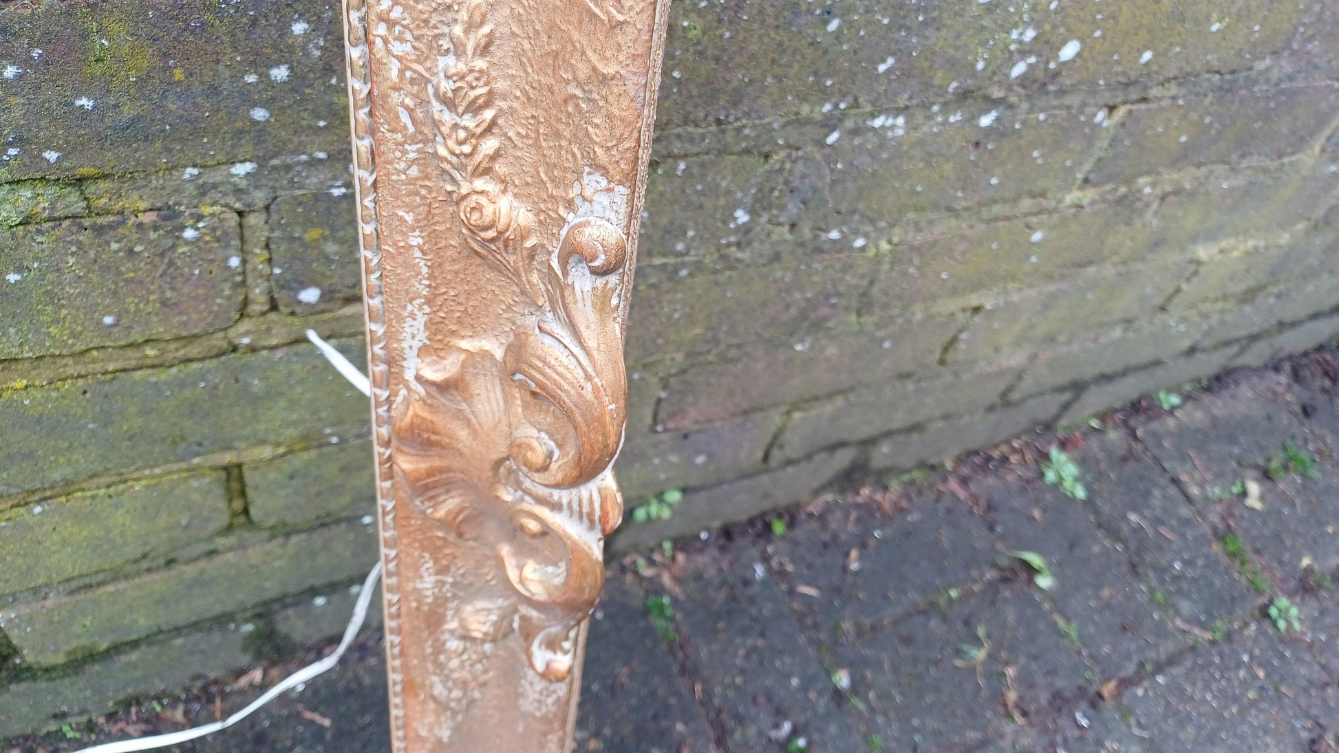 Massive Vintage Gilt Gold Picture Frame Age Worn