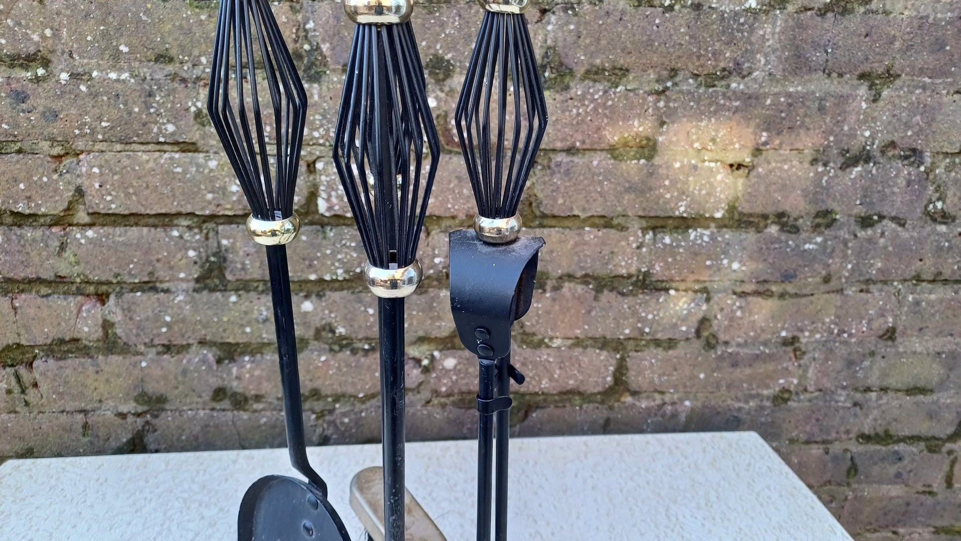 Vintage Style Complete Set of Fire Irons Companion Set.