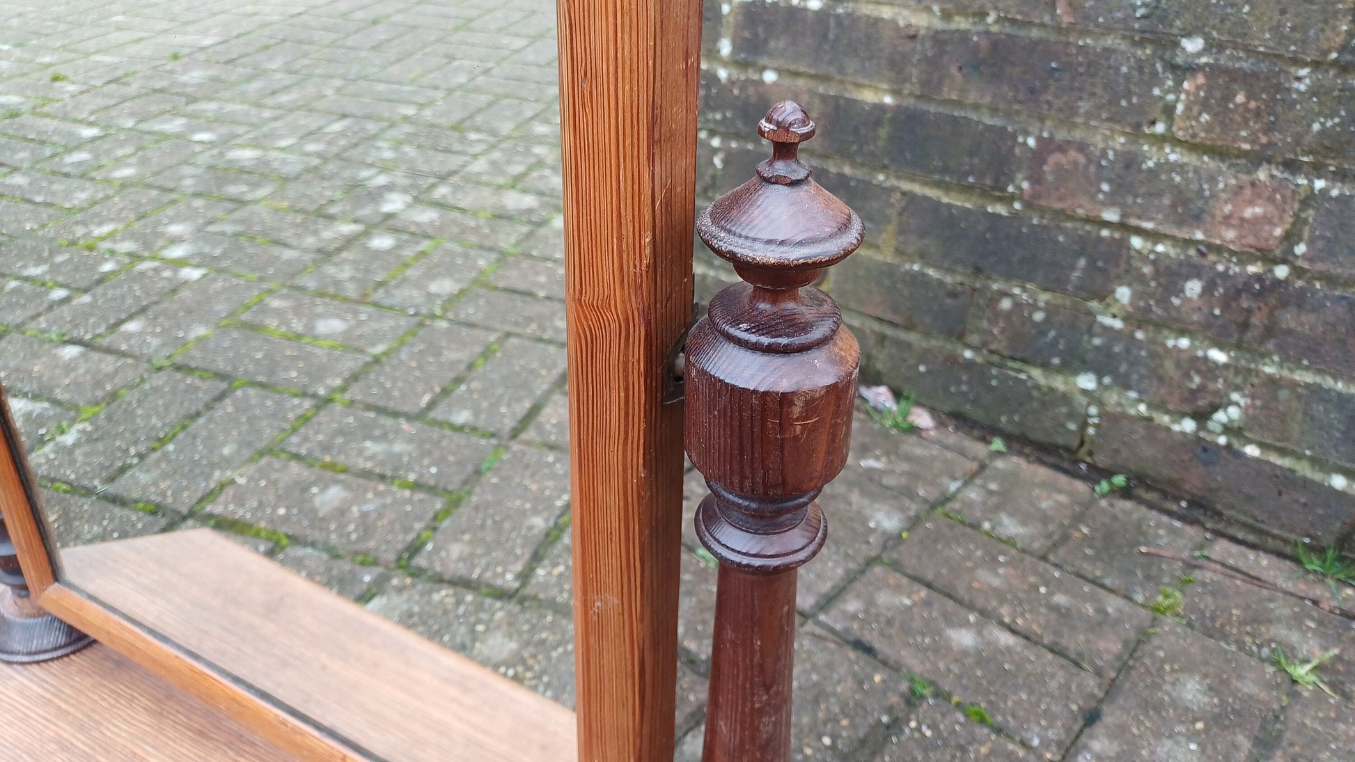 Vintage Pitch Pine Swing Dressing Table Mirror