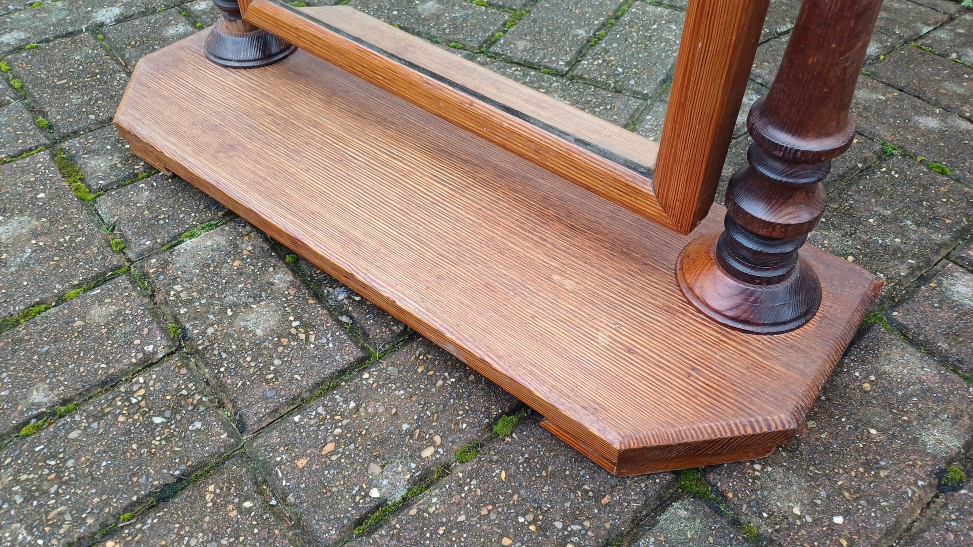Vintage Pitch Pine Swing Dressing Table Mirror