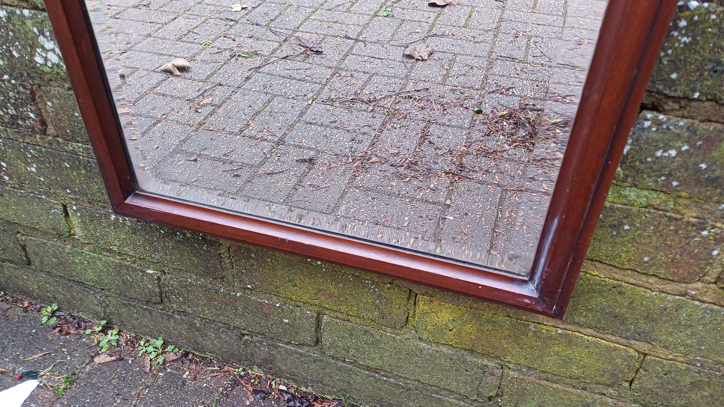 Superb Imposing Victorian Mahogany Wall Mirror Superb Quality. 99 x 47 cm