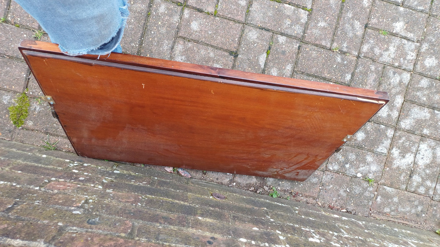 Top Quality Vintage Edwardian Inlaid Mahogany Frame Thick Bevelled Glass