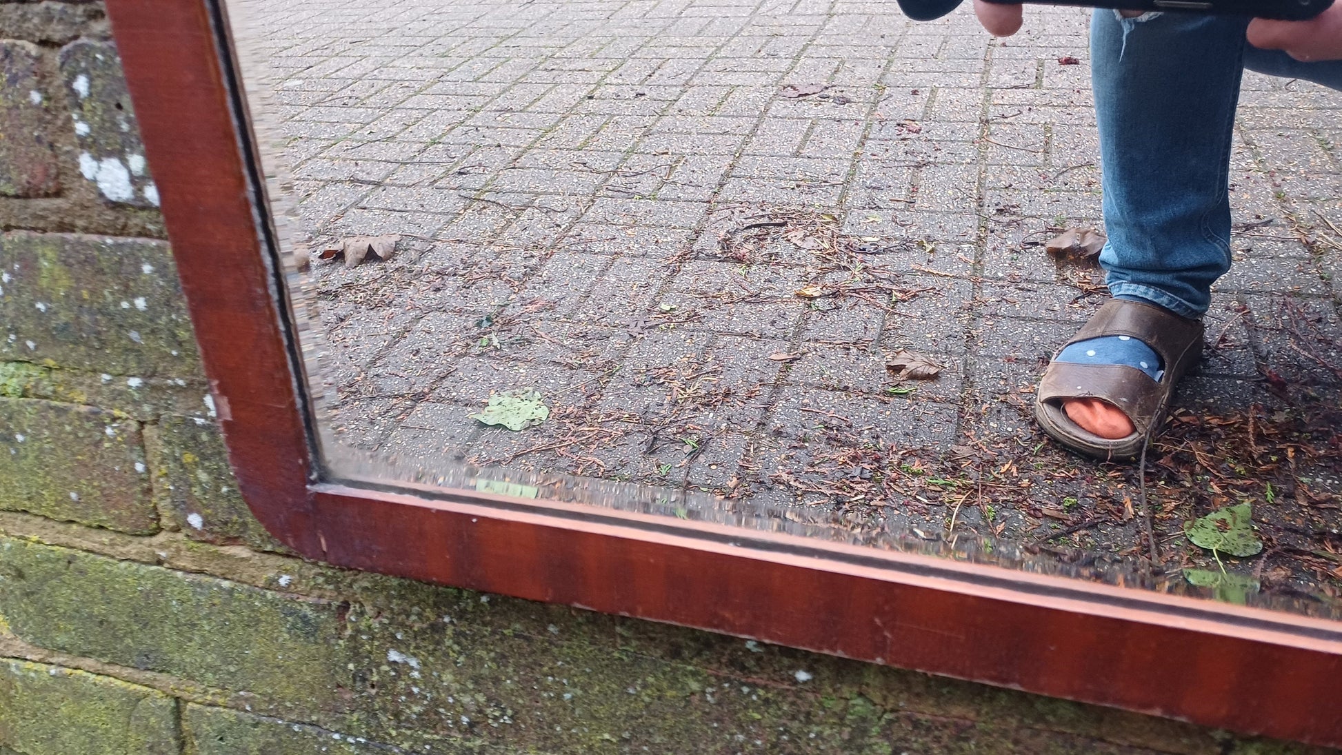 Large Quality Vintage 20s Mahogany Mirror Carved Detail Highlights Superb Heavy Bevelled Glass.