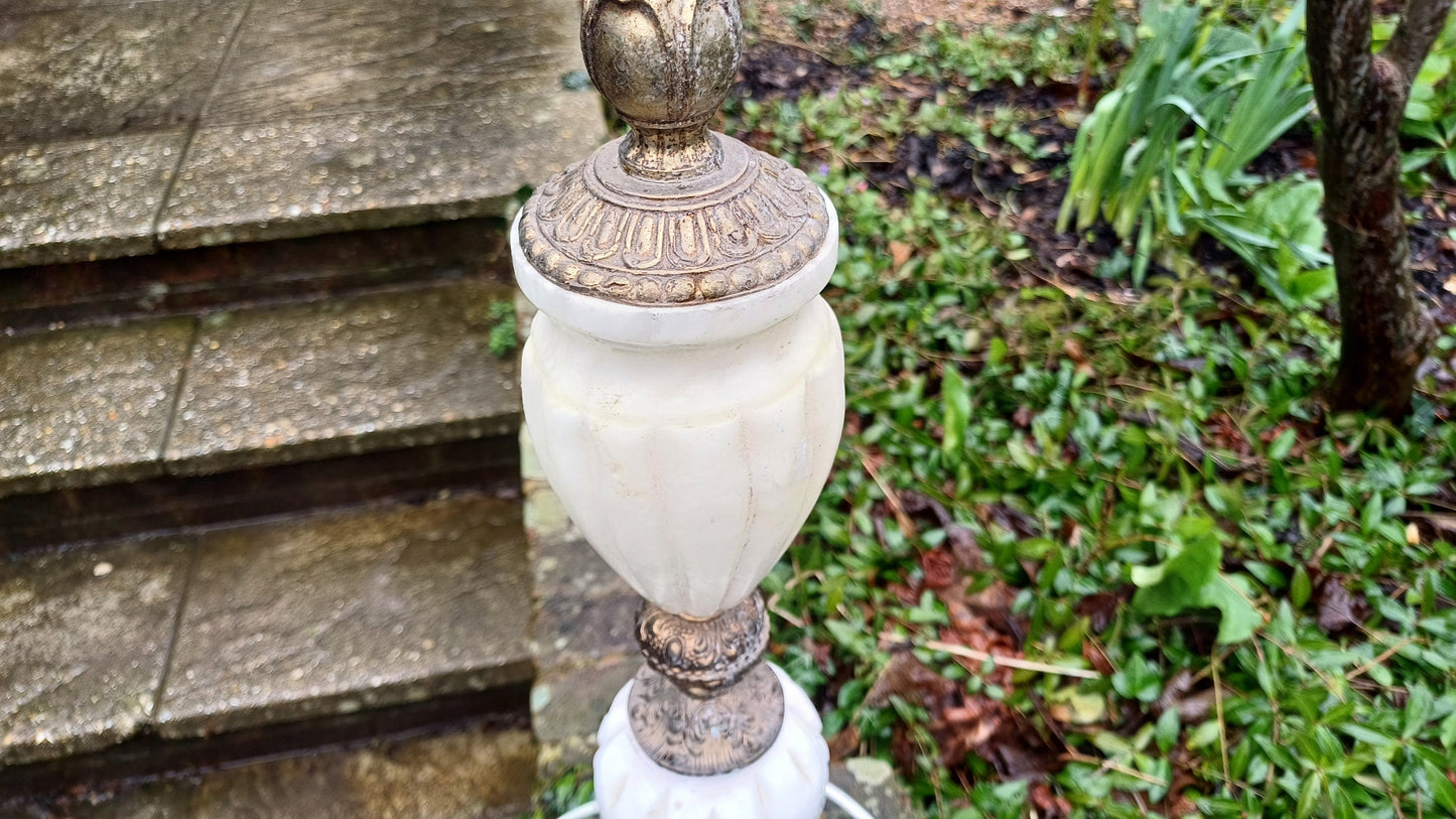 Huge, Sumptuous and Large Vintage Marbe and Gold Decorative Bedside Lamp.