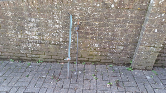 Pair of Retro Vintage Metal Fishing Rod Stands Brent Hailsham Sussex.