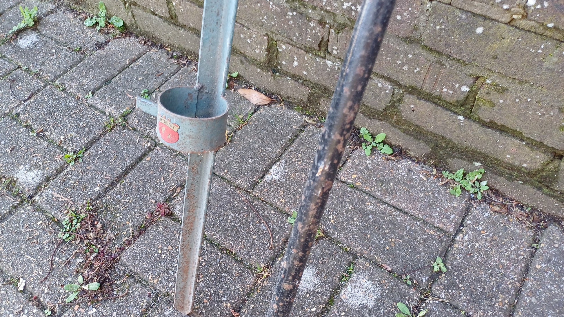 Pair of Retro Vintage Metal Fishing Rod Stands Brent Hailsham Sussex.
