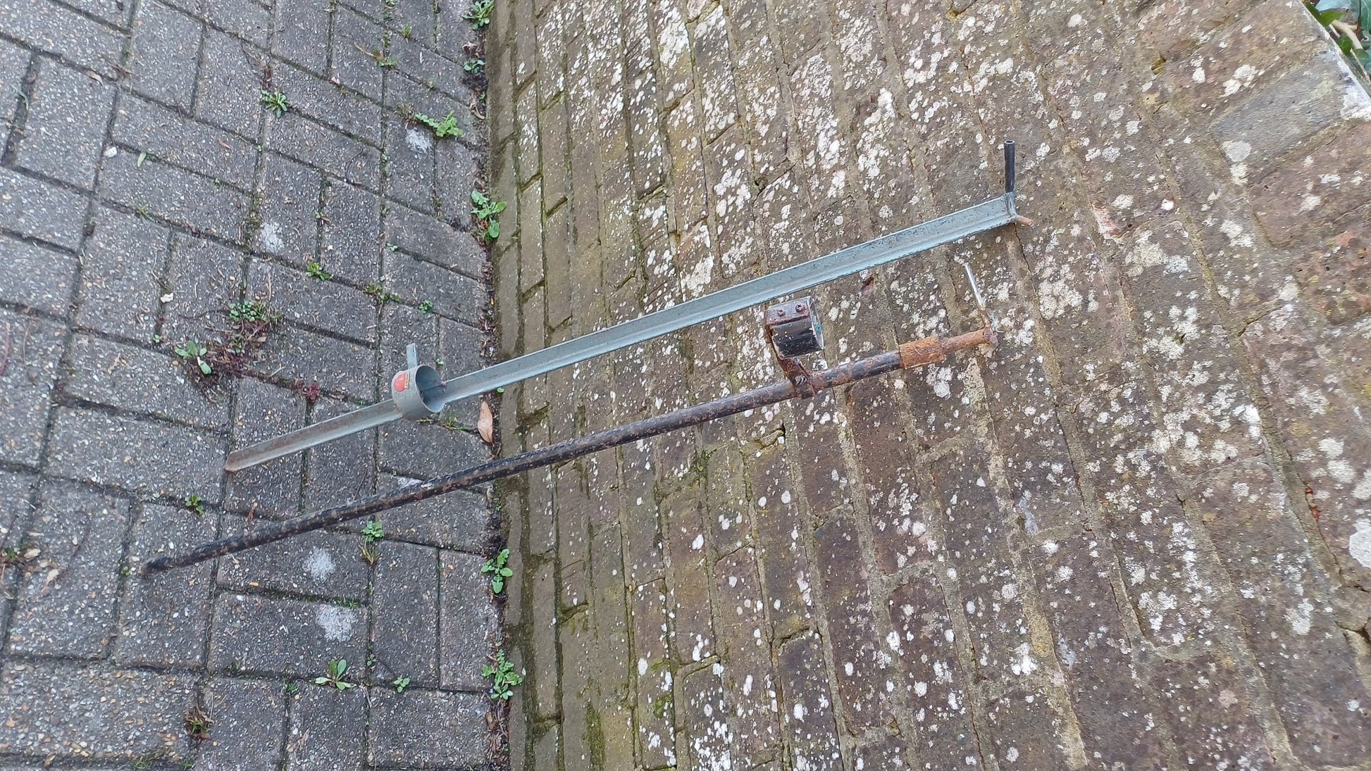 Pair of Retro Vintage Metal Fishing Rod Stands Brent Hailsham Sussex.