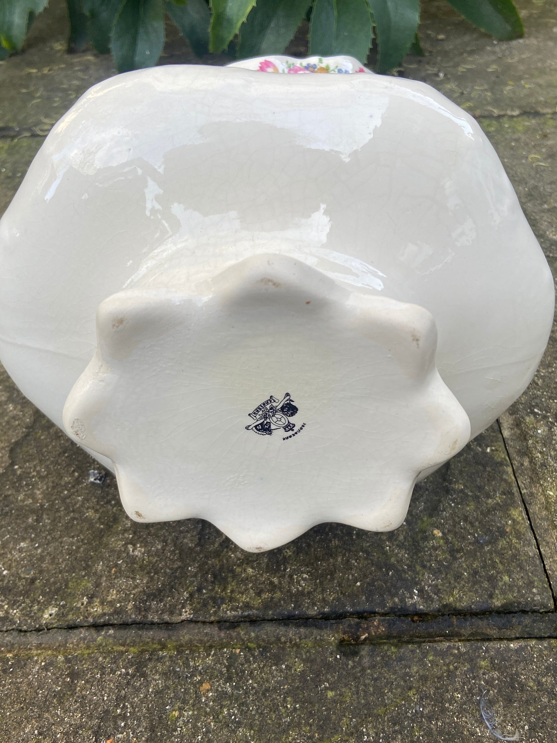 Large Vintage Floral Jug and Basin set, Ironstone, Made in England