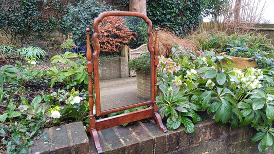 Large Vintage Mahogany Swing Dressing Table Mirror
