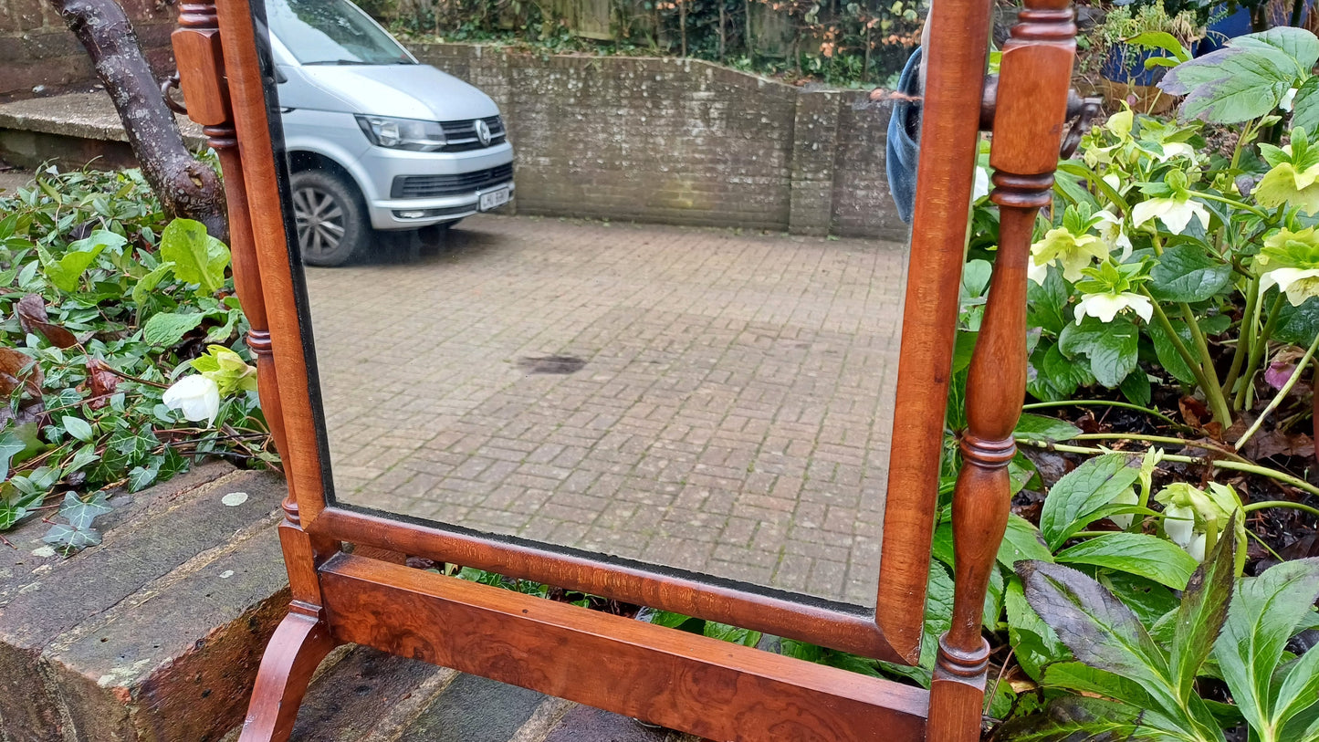 Large Vintage Mahogany Swing Dressing Table Mirror