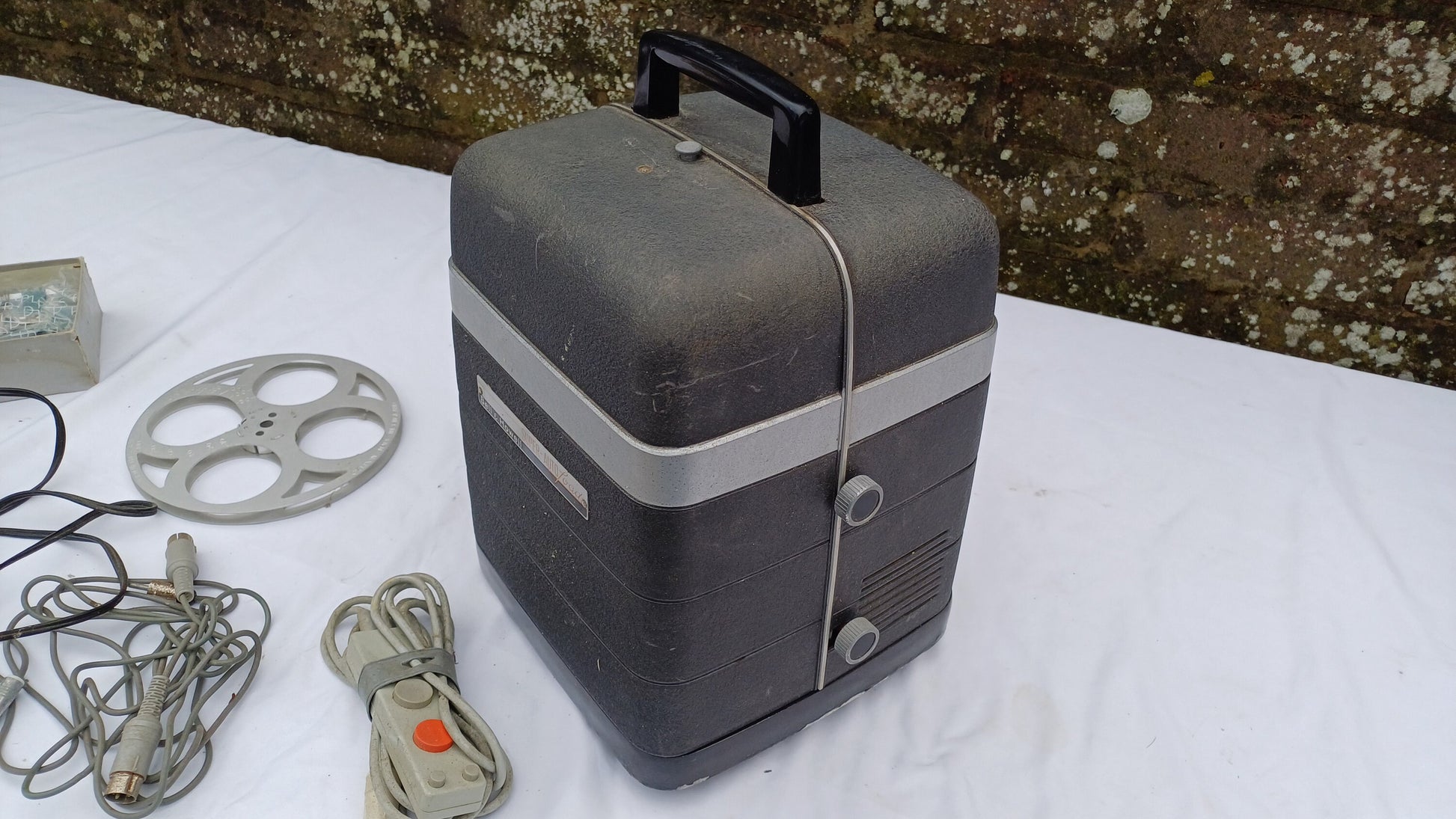 Vintage Retro Bell & Howell Super Auto Load 8mm Film Projector and Accessories