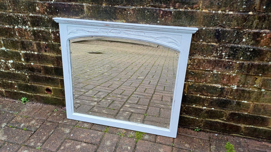 Vintage Painted Art Nouveau Wall Mirror in Farrow and Ball.