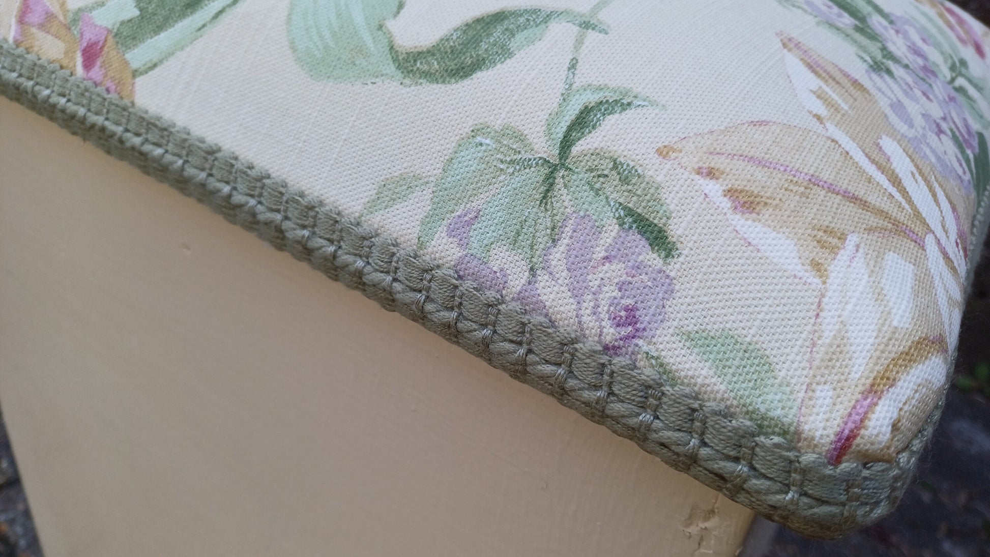 Beautifully Upcycled Restored Vintage Retro Wooden Linen Basket Cushioned Stool.