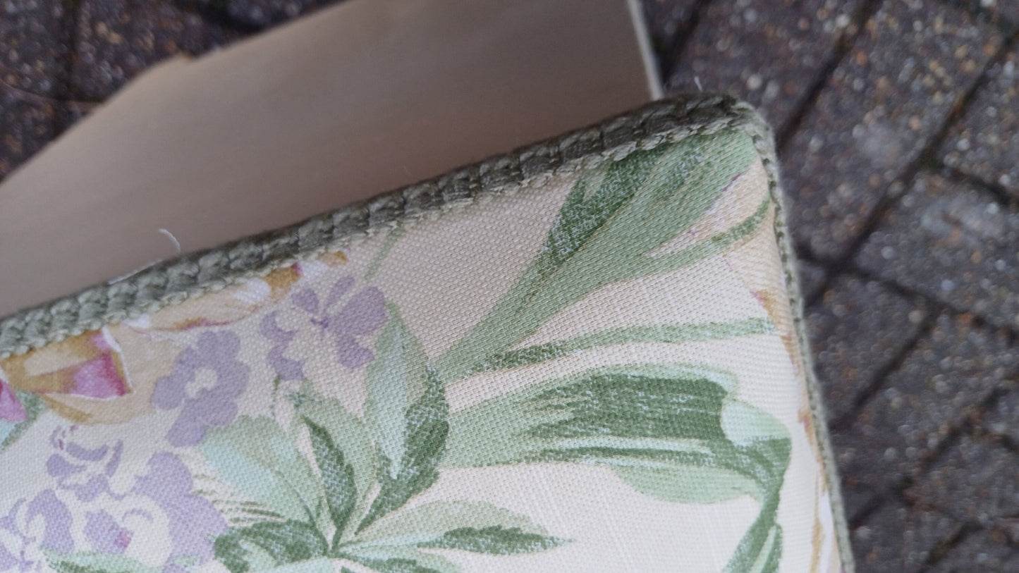 Beautifully Upcycled Restored Vintage Retro Wooden Linen Basket Cushioned Stool.