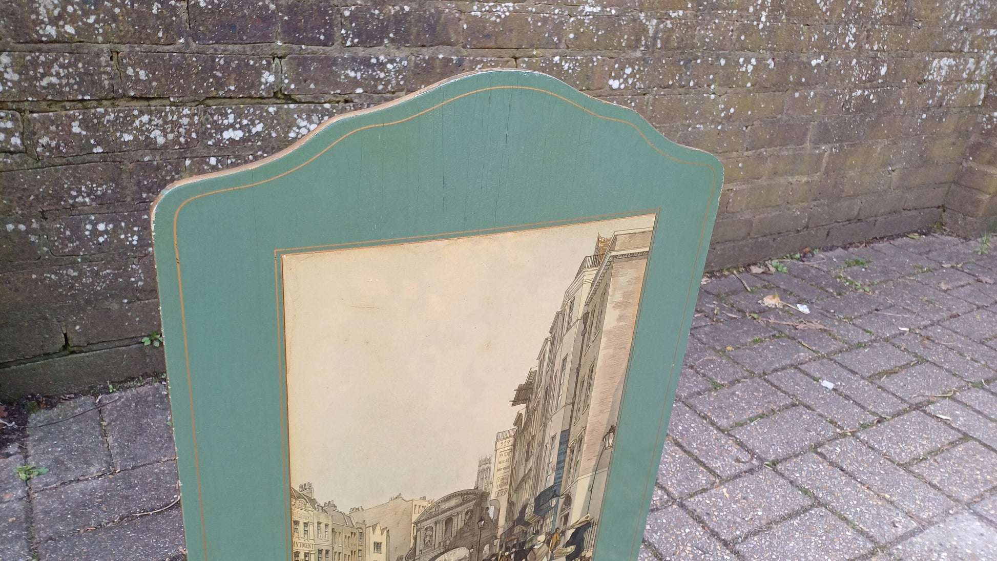 Vintage ‘Cries of London’ Tapestry Fire Screen Guard.