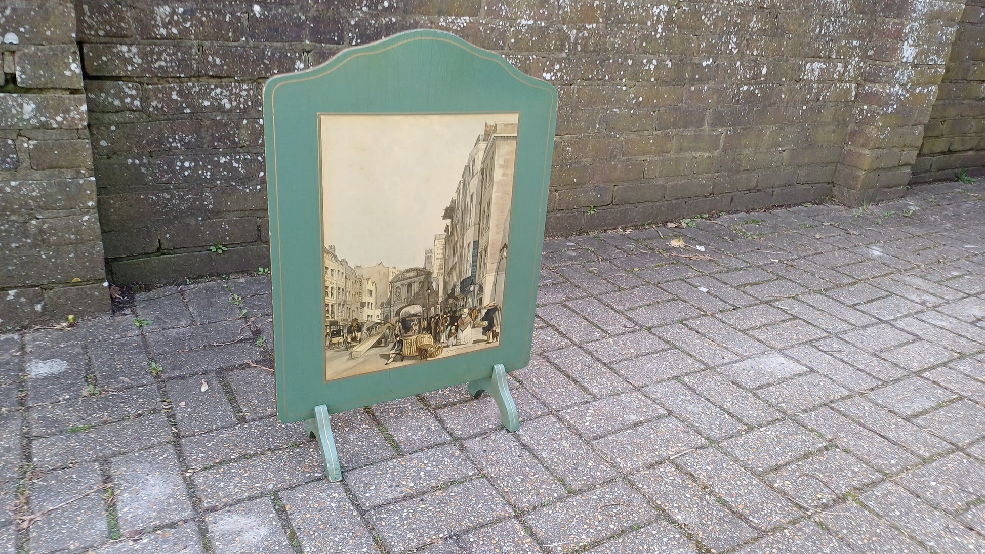 Vintage ‘Cries of London’ Tapestry Fire Screen Guard.