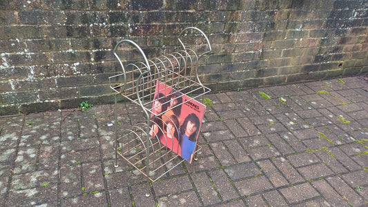 A Superb Vintage Retro 1960s 12 inch LP Metal Record Rack