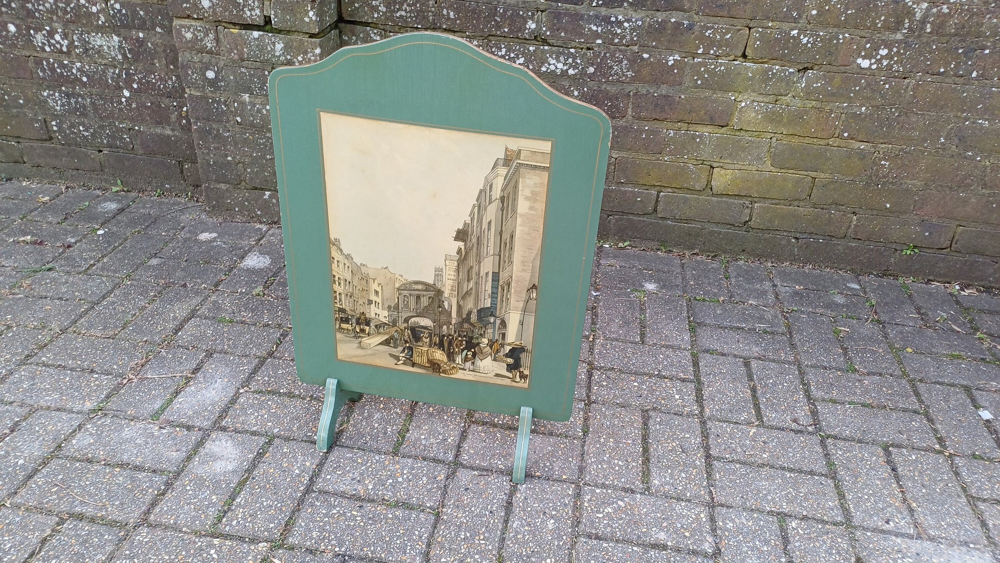 simple decoupage firescreen