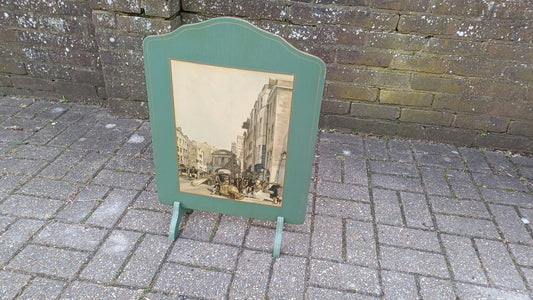 simple decoupage firescreen