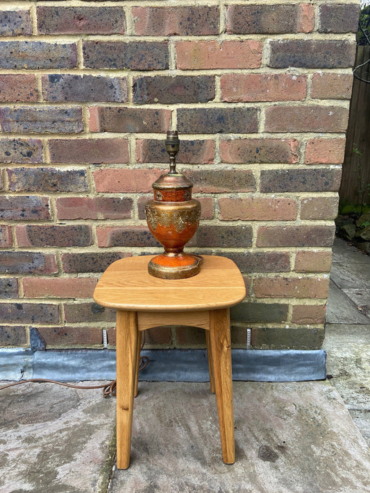 painted wooden rustic lamp