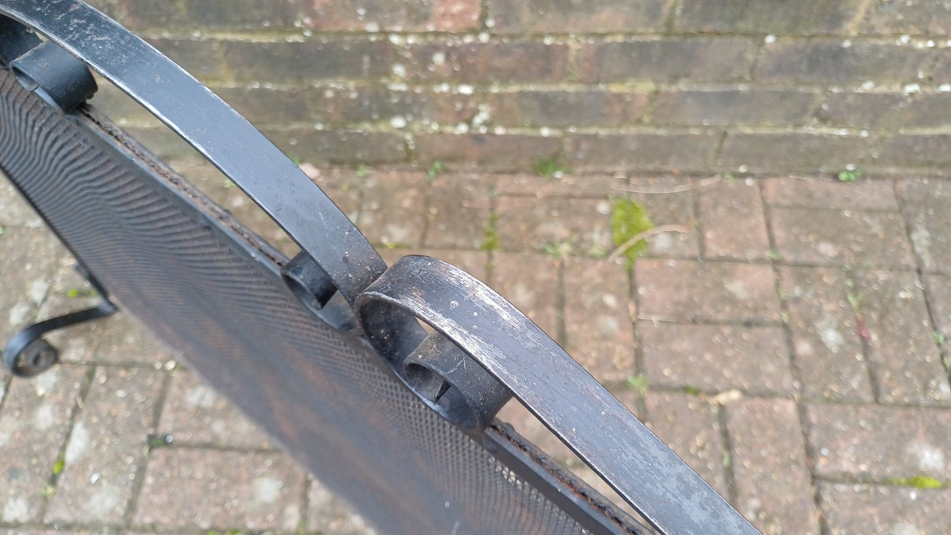 Large Vintage Iron and Metal Fire Screen Fire Guard 70s