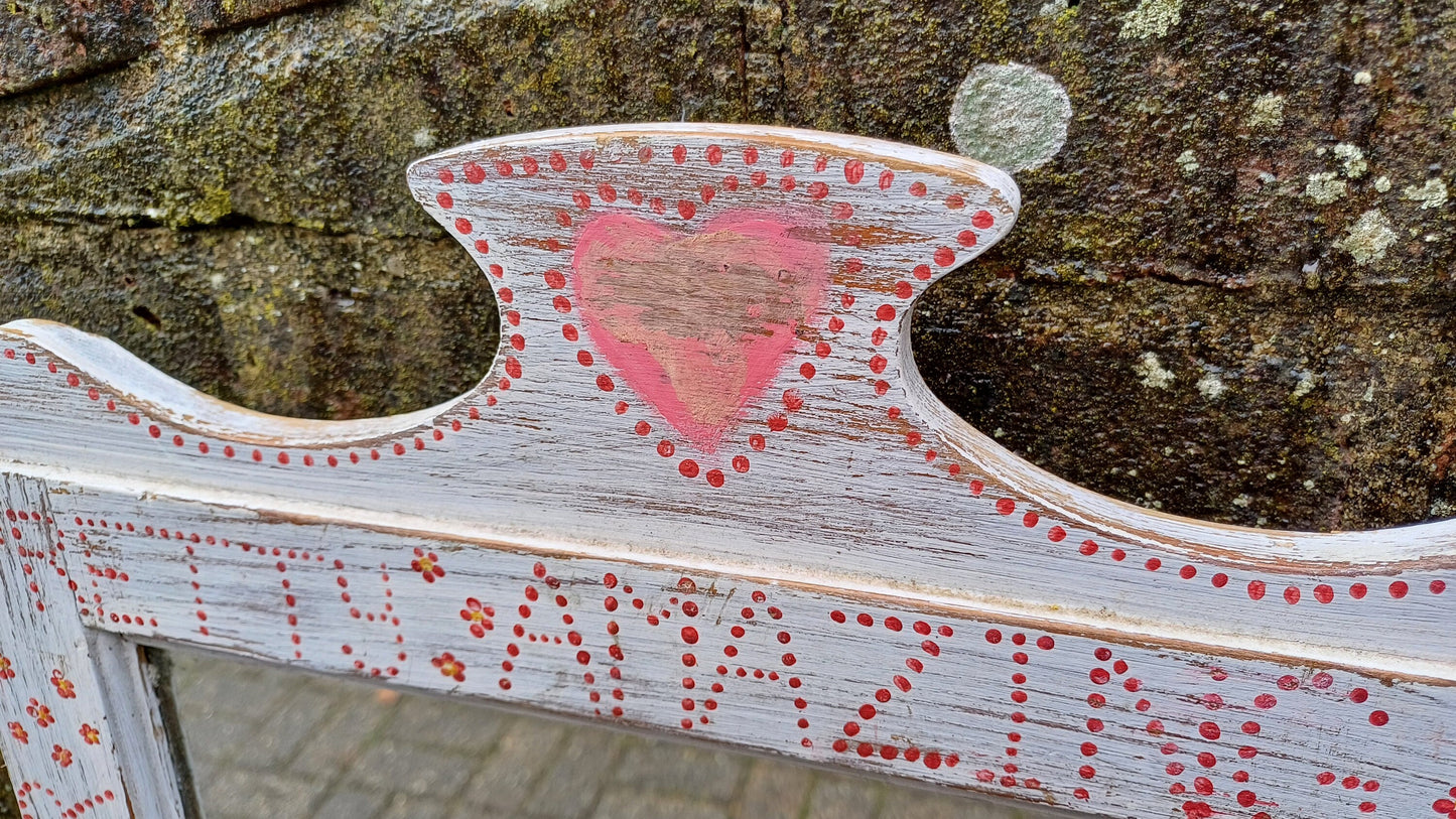 Vintage Victorian Upcycled Quirk Fun Painted Wall Mirror. I love myself, perfect if you are a budding narcissist!