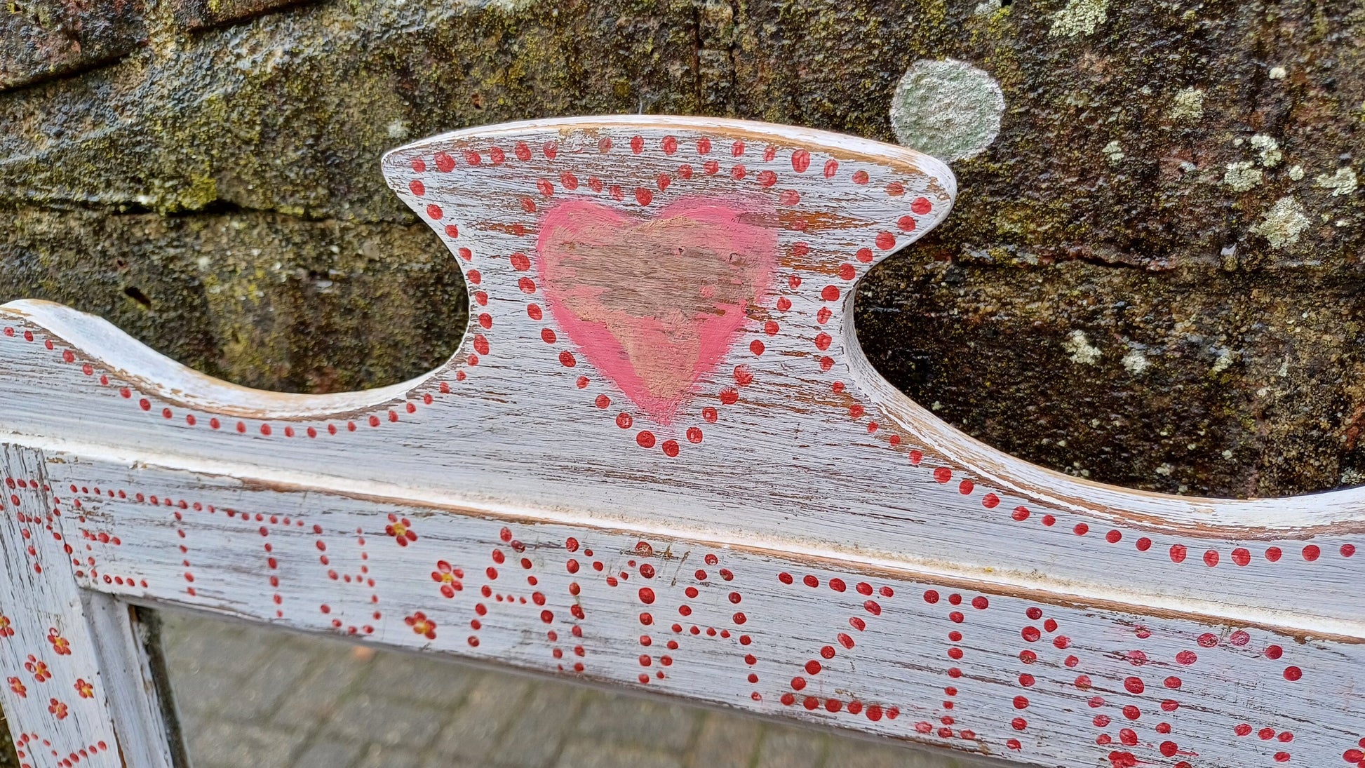 Vintage Victorian Upcycled Quirk Fun Painted Wall Mirror. I love myself, perfect if you are a budding narcissist!