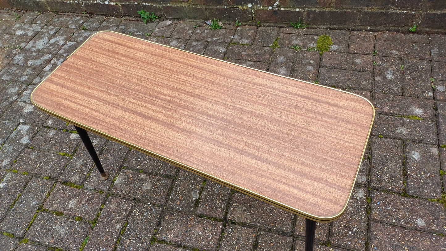 Classic Vintage Retro Coffee Table Melamine Top and Atomic Legs Made by ‘Newiste’ Manchester