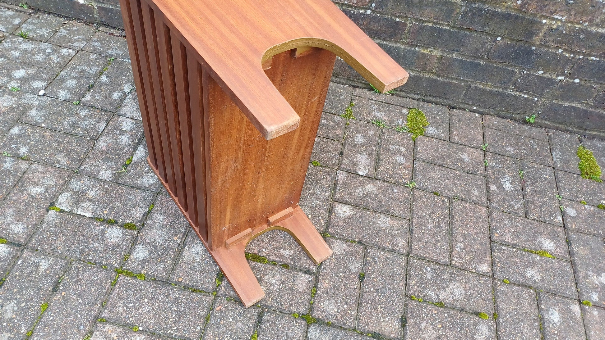 Very Large Vintage Retro Teak 60s Magazine Rack General Storage