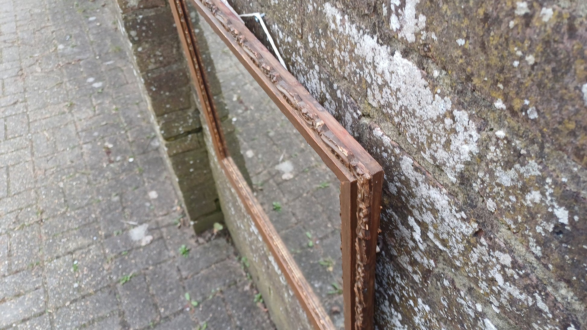 Wonderful Vintage Mixed Wood and Gesso Moulded Decorative Wall Mirror