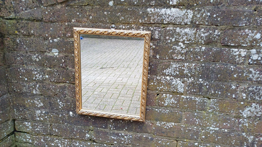 Vintage Gold Gilt 70’s Pretty Gilt Gold Wall Mirror