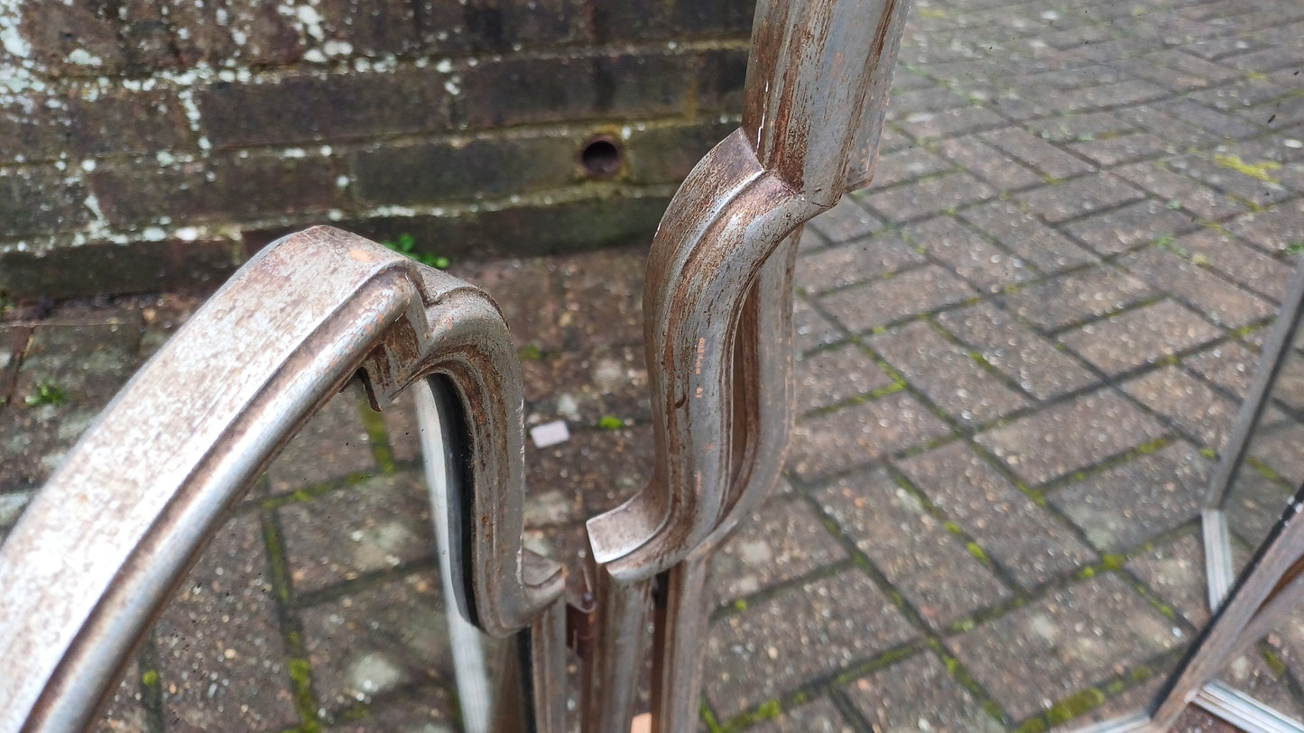 Huge Shaped Vintage Silver Triple Dressing Table Mirror Adjustable Swing Art Deco Nouveau