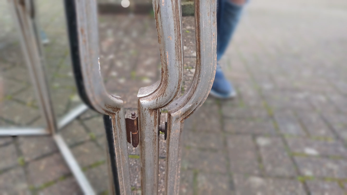 Huge Shaped Vintage Silver Triple Dressing Table Mirror Adjustable Swing Art Deco Nouveau
