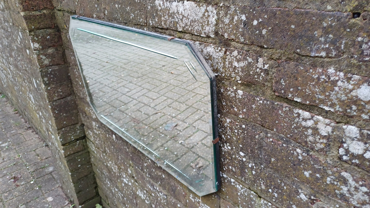 Vintage Retro Frameless Art Deco Wall Mirror Inner Bevelled Decoration