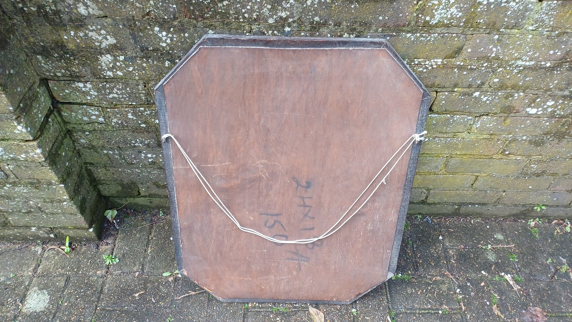 Superb and Large Vintage 1920’s Oak Mirror with Bevelled Glass