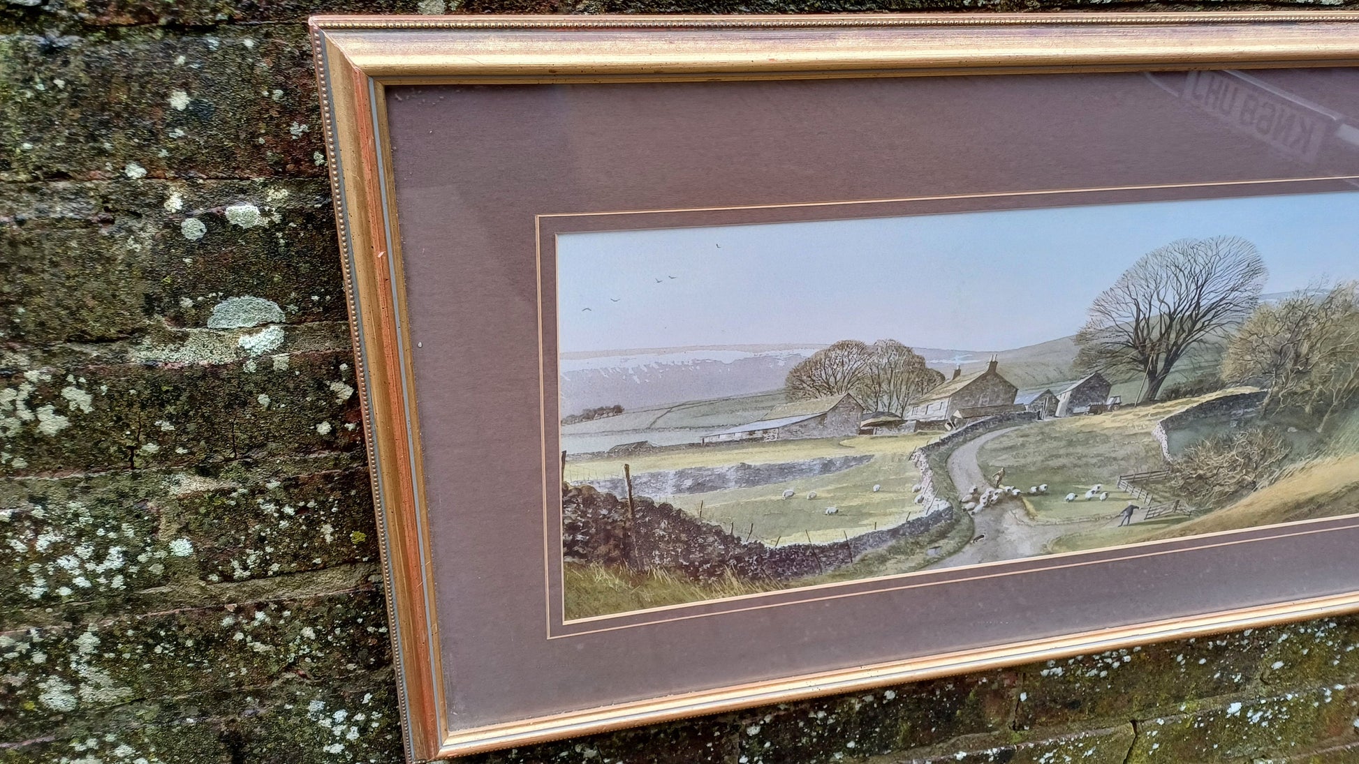 Huge Charming 80s Print Evenings Last Night’ Alan Ingham Classic Idyllic Landscape National Park Farming. Quintessentially English.