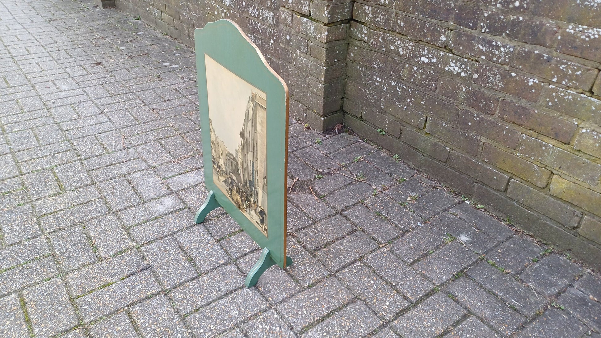 Vintage ‘Cries of London’ Tapestry Fire Screen Guard.
