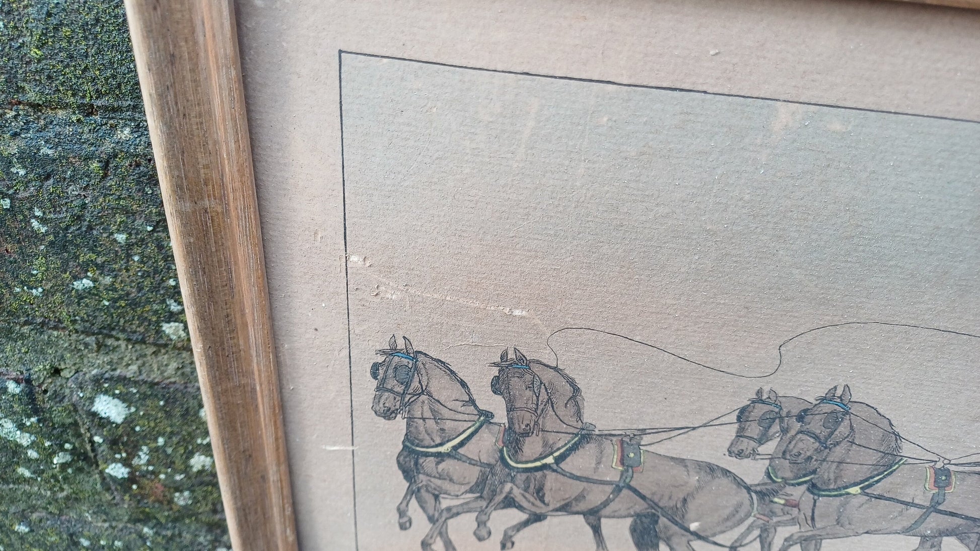 The Comforts & Consequences of being drove like a Gentleman drawn by Henry Alken early 1800s, published by Fuller, hand painted, Van Dorp Co