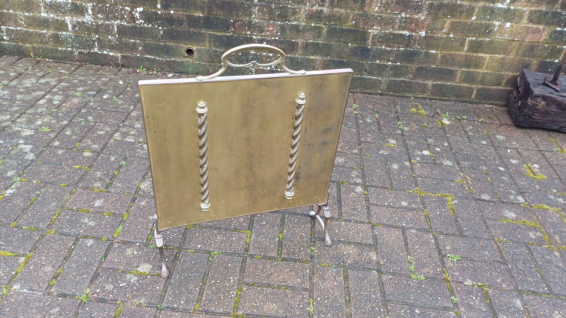 Vintage Brass Fire Screen Guard Fire Guard