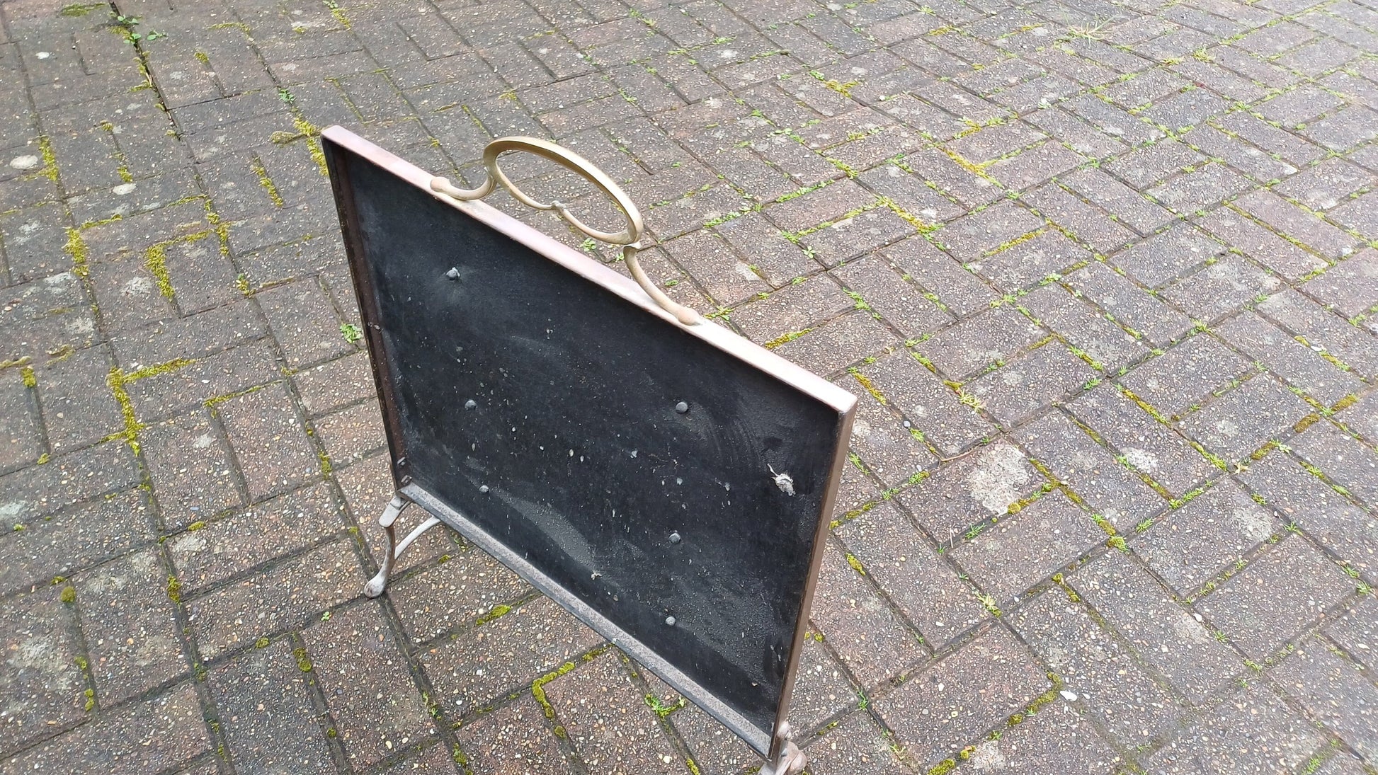 Vintage Brass Fire Screen Guard Fire Guard