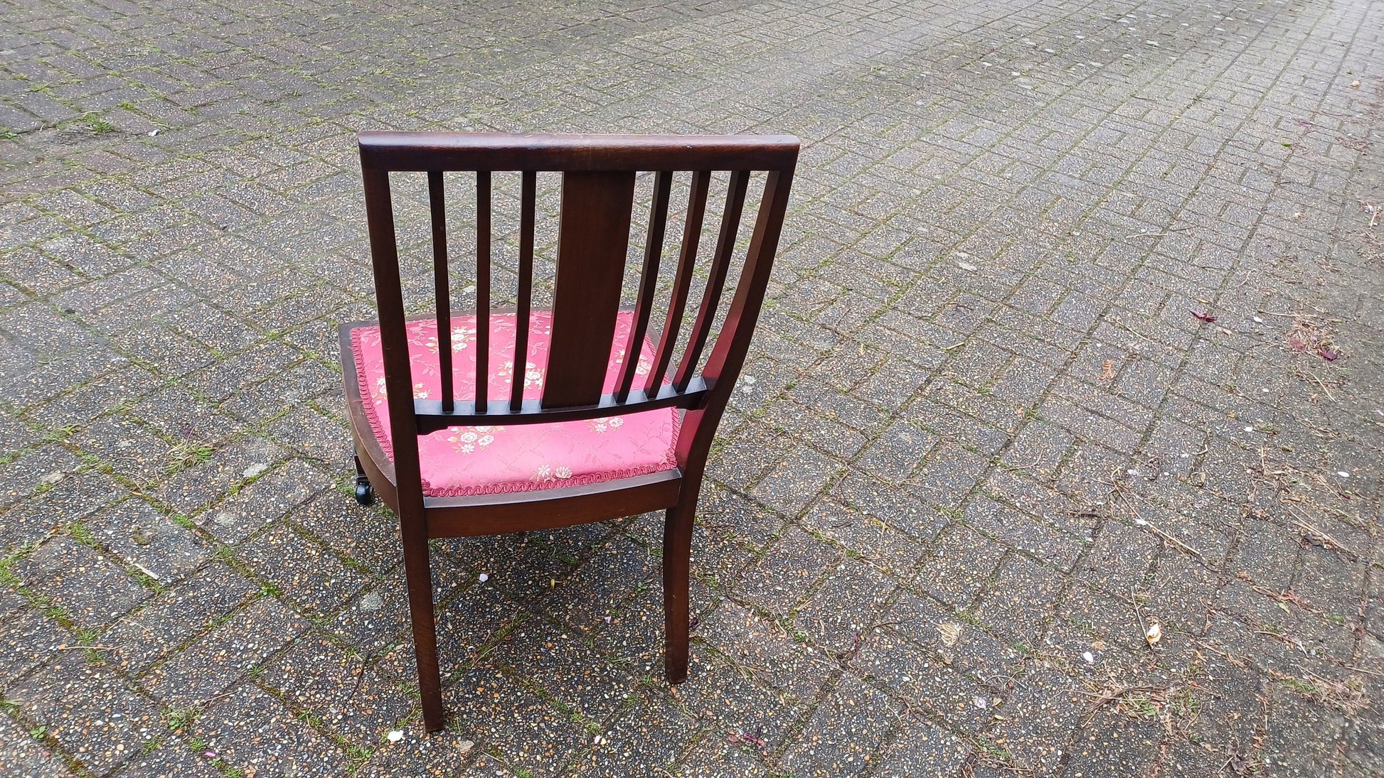 Vintage Inlaid Upholstered Occasional Bedroom Chair VGC