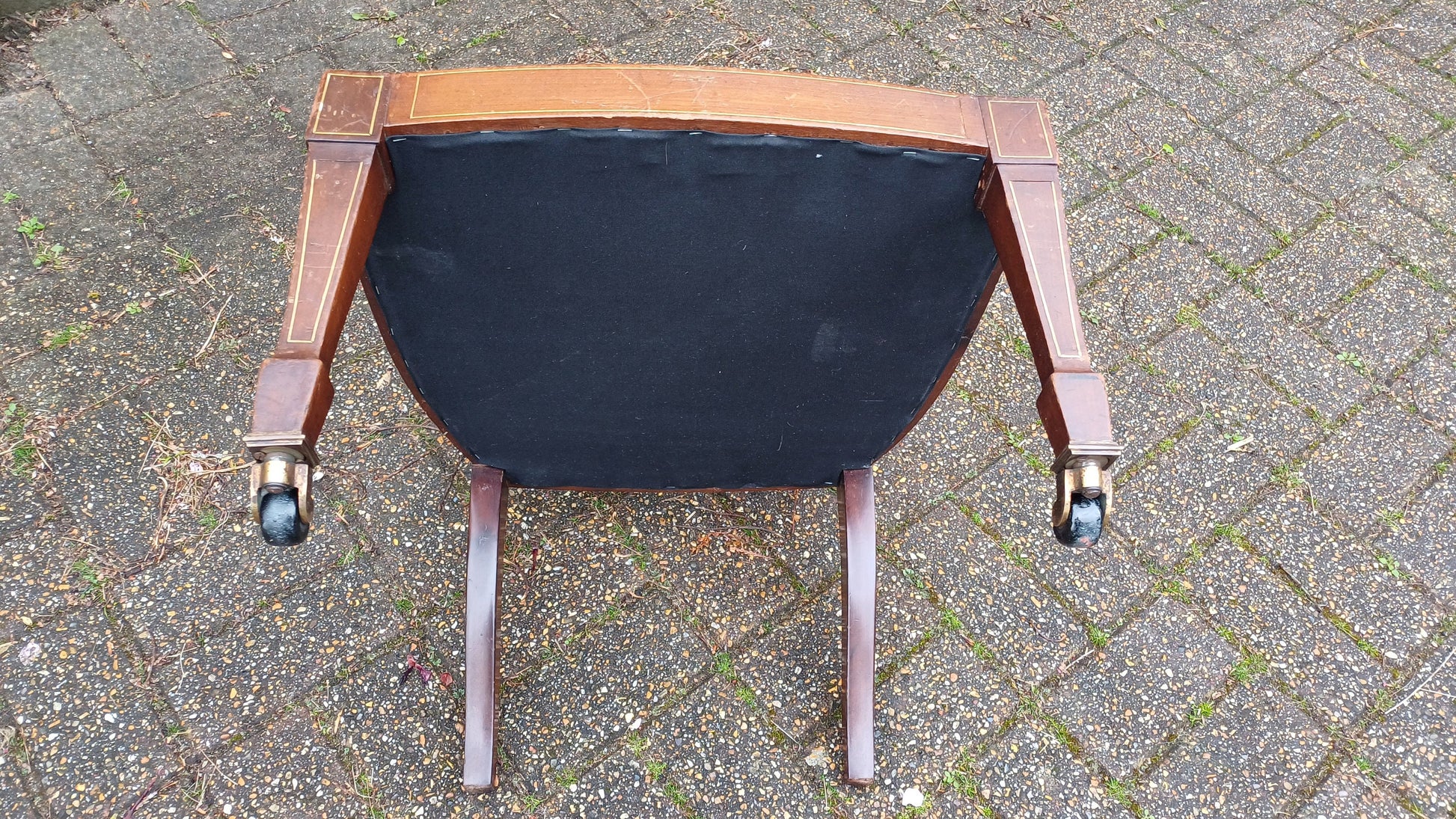 Vintage Inlaid Upholstered Occasional Bedroom Chair VGC