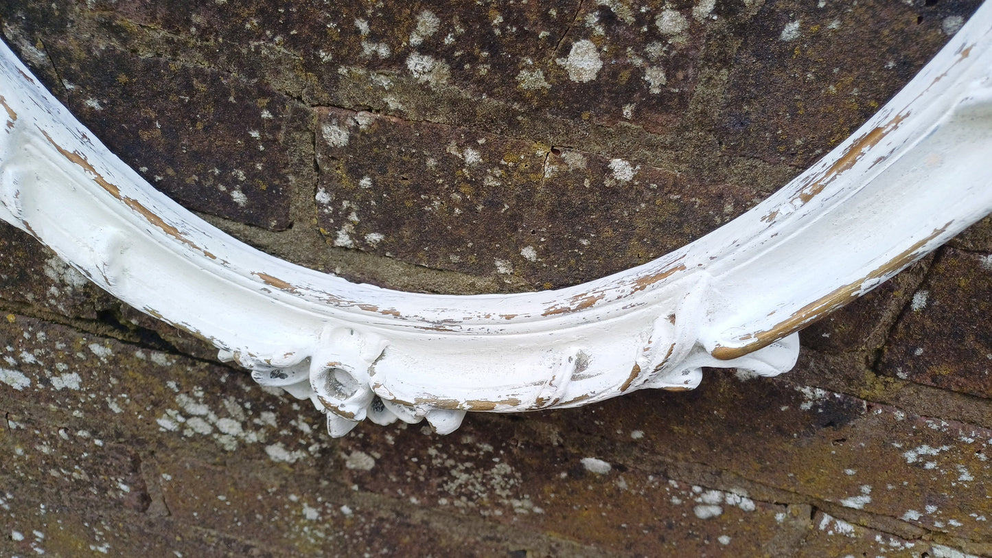 Vintage Painted Ornate Chunky 60s 70s Picture Display Frame Farrow and Ball Gold Highlights