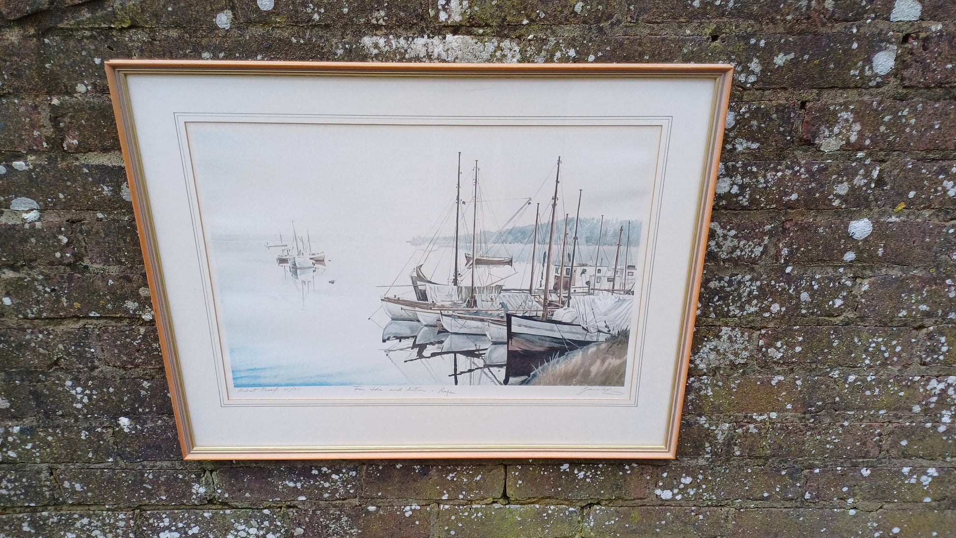 large print artist proof of sailboats