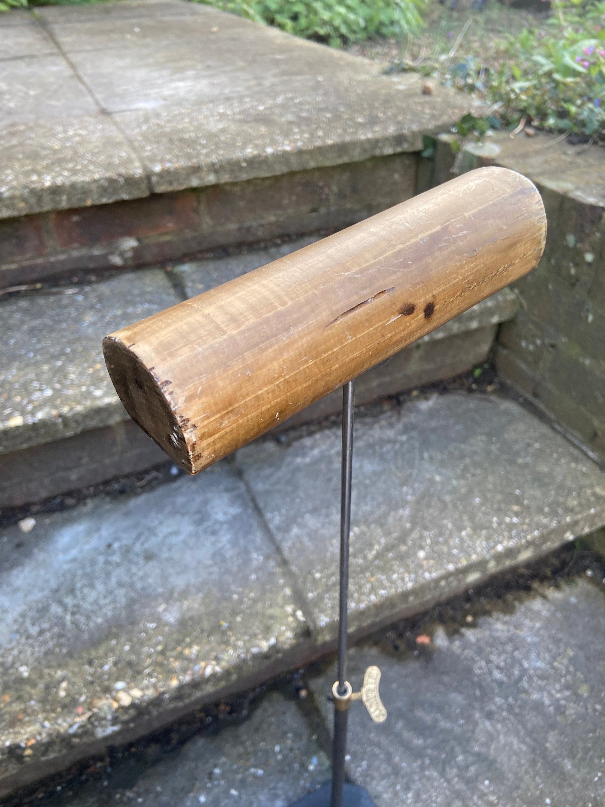 Antique style wood and metal hat stand, hat holder, jewellery stand, necklace holder - adjustable height