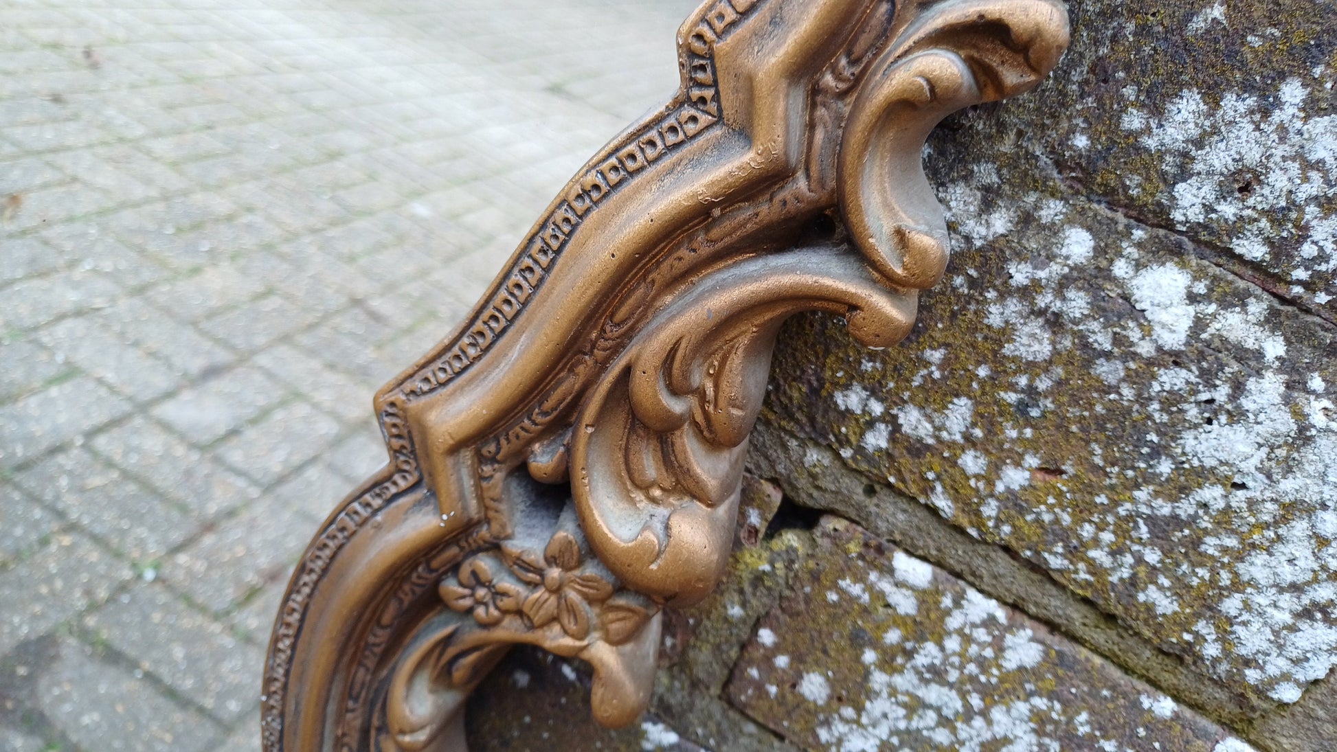 Large Vintage 60’s Plaster Ornate Gold Gilt Decorative Wall Mirror.