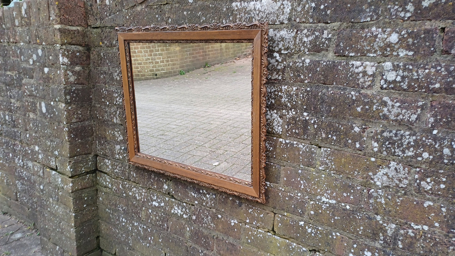 Wonderful Vintage Mixed Wood and Gesso Moulded Decorative Wall Mirror