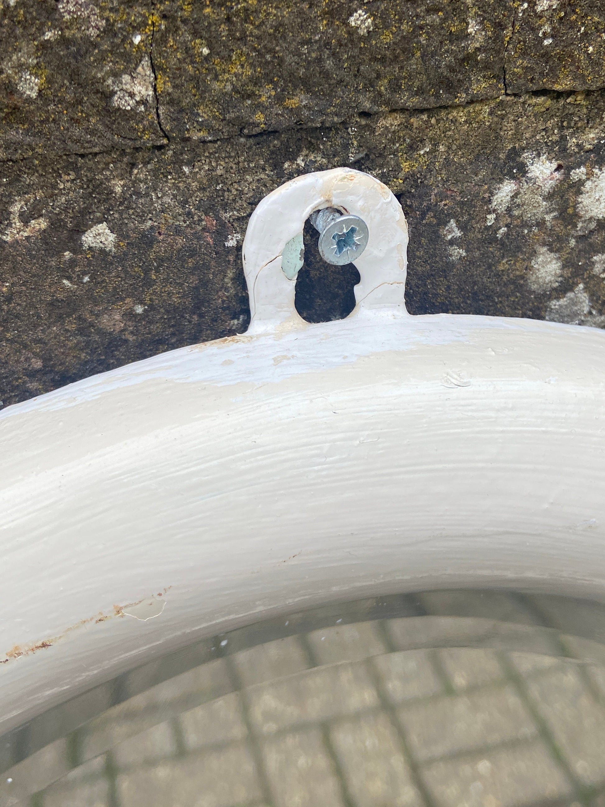 Medium vintage shabby chic oval mirror, bevelled glass, painted frame - heavy vintage, quality mirror, ready to hang