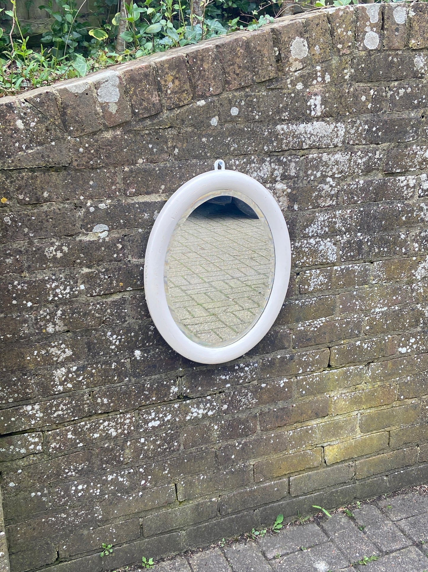 medium size shabby chic painted mirror